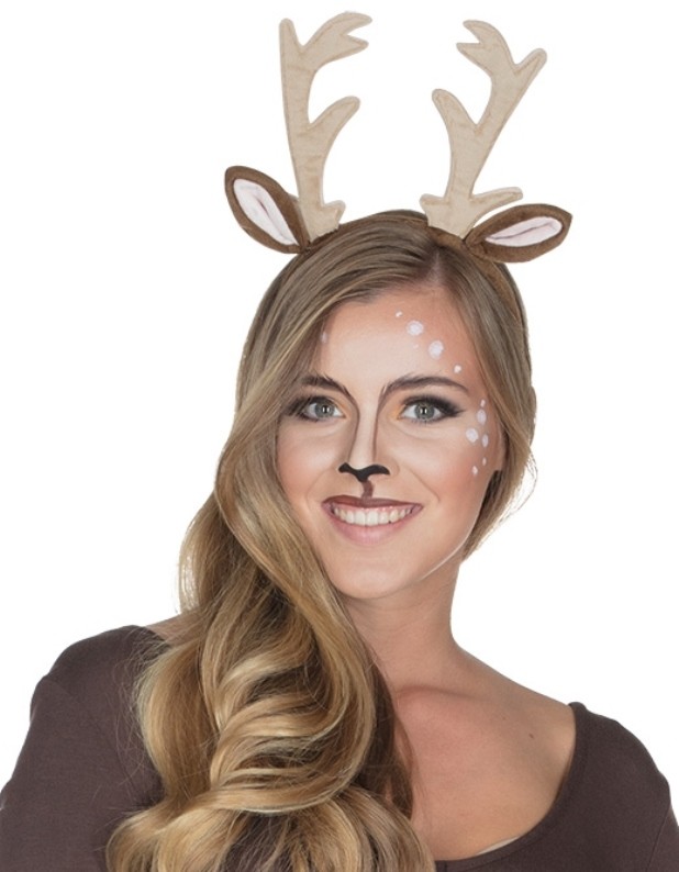 Atosa -tête/serre-tête oreilles et bois de cerf/renne - marron - enfants/ adultes Atosa -tête/serre-tête oreilles et bois de cerf/renne - marron - enfants/ adultes