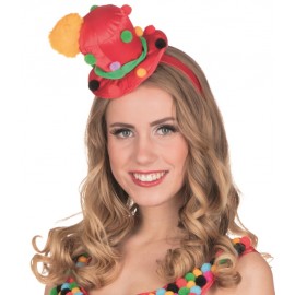 Mini chapeau haut de forme clown femme