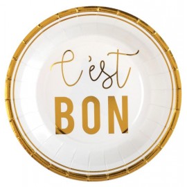 Assiette carton petits bonheurs 22.5 cm les 10