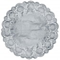 Napperons dentelle papier argent 35 cm les 10