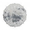 Napperons dentelle papier argent 10 cm les 10