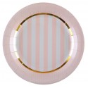 Assiettes carton Baby shower rose 22.5 cm les 10
