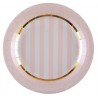 Assiettes carton Baby shower rose 22.5 cm les 10