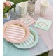 Assiette carton Baby shower rose 22.5 cm les 10