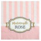 Petite serviette de table Baby shower rose papier les 20