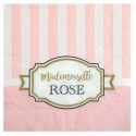 Petites serviettes de table Baby shower rose papier les 20