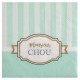 Petites serviettes de table Baby shower vert papier les 20