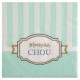 Petite serviette de table Baby shower vert papier les 20