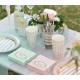 Petite serviette de table Baby shower vert papier les 20