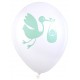 Ballon Baby shower vert 23 cm les 8