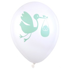 Ballon Baby shower vert 23 cm les 8