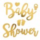 Baby shower autocollant or en bois