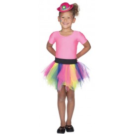 Déguisement jupe tulle multicolore fille