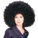 Perruque afro disco noire volume adulte