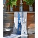 Phare bleu en bois décoratif