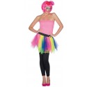 Déguisement jupe tulle multicolore femme