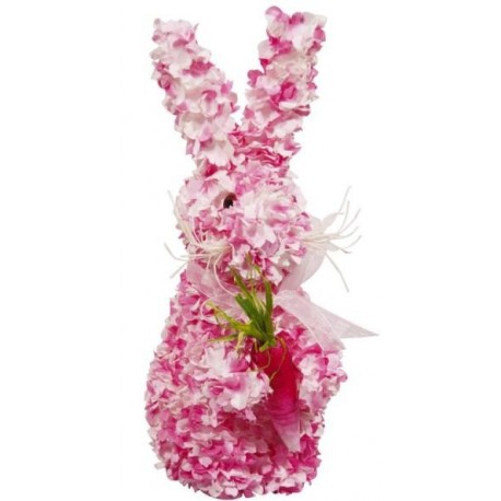 Lapin fuchsia décoratif 30 cm
