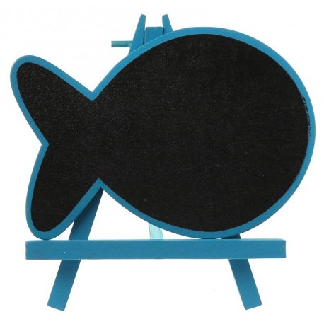 Marque table ardoise poisson turquoise