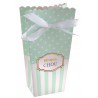 Boîtes à dragées Baby shower vert les 6