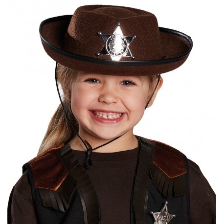 Chapeau cowboy brun enfant