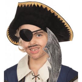 Chapeau pirate noir enfant