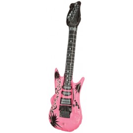 Guitare gonflable rock rose