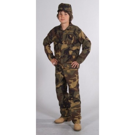 Déguisement Militaire Enfant 13 Pièces Avec Casque Et Accessoires - 3 à 10 Ans