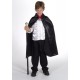 Déguisement cape noire satin enfant mixte luxe