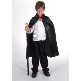 Déguisement cape noire satin enfant 