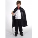 Déguisement cape noire satin enfant mixte luxe