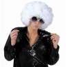 Perruque disco blanche bouclée adulte luxe