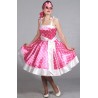 Déguisement rock'n roll rose à pois femme luxe