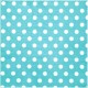 Serviette de table turquoise à pois en papier 