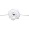 Roses Sur Ruban Organdi Les 4 de 20 cm