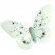 Papillons Perles Blanc Argent