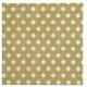 Serviettes de Table Or Motif Pois