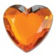 Grands Coeurs en Diamant orange de Decoration 