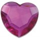 Grands Coeurs en Diamant fuschia de Decoration 