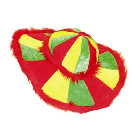 Chapeau multicolore bord boa adulte et enfant Chapeau multicolore bord boa adulte et enfant