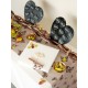 Chemin de table papillon chocolat Organdi