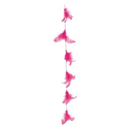 Guirlande Plumes fuschia