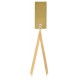 Marque place rectangle ruban or