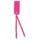 Marque place rectangle ruban fuschia
