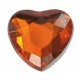 Petits coeurs en diamant orange de decoration