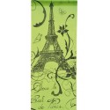 Chemin de table Paris vert en tissu organdi