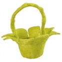 Panier en fleur sisal vert anis