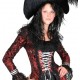 Déguisement Pirate Baroque Rouge et Noir Femme
