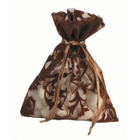 Sachet Organdi Arabesque Chocolat