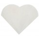 Petites serviettes de table coeur blanc les 20