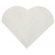 Petites serviettes de table coeur couleur papier les 20